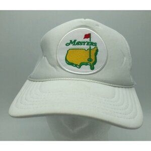 Masters Tournament Golf White Trucker Hat 5 Panel High Crown Snapback Cap OTTO